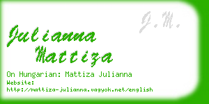 julianna mattiza business card